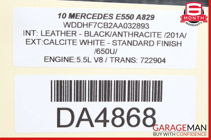 10-13 Mercedes W212 E350 E550 Rear Right Passenger Side Interior Door Panel OEM