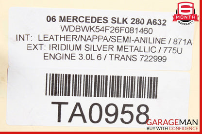 05-06 Mercedes R171 SLK280 SLK350 Engine AC A/C Condenser 2035001754 OEM