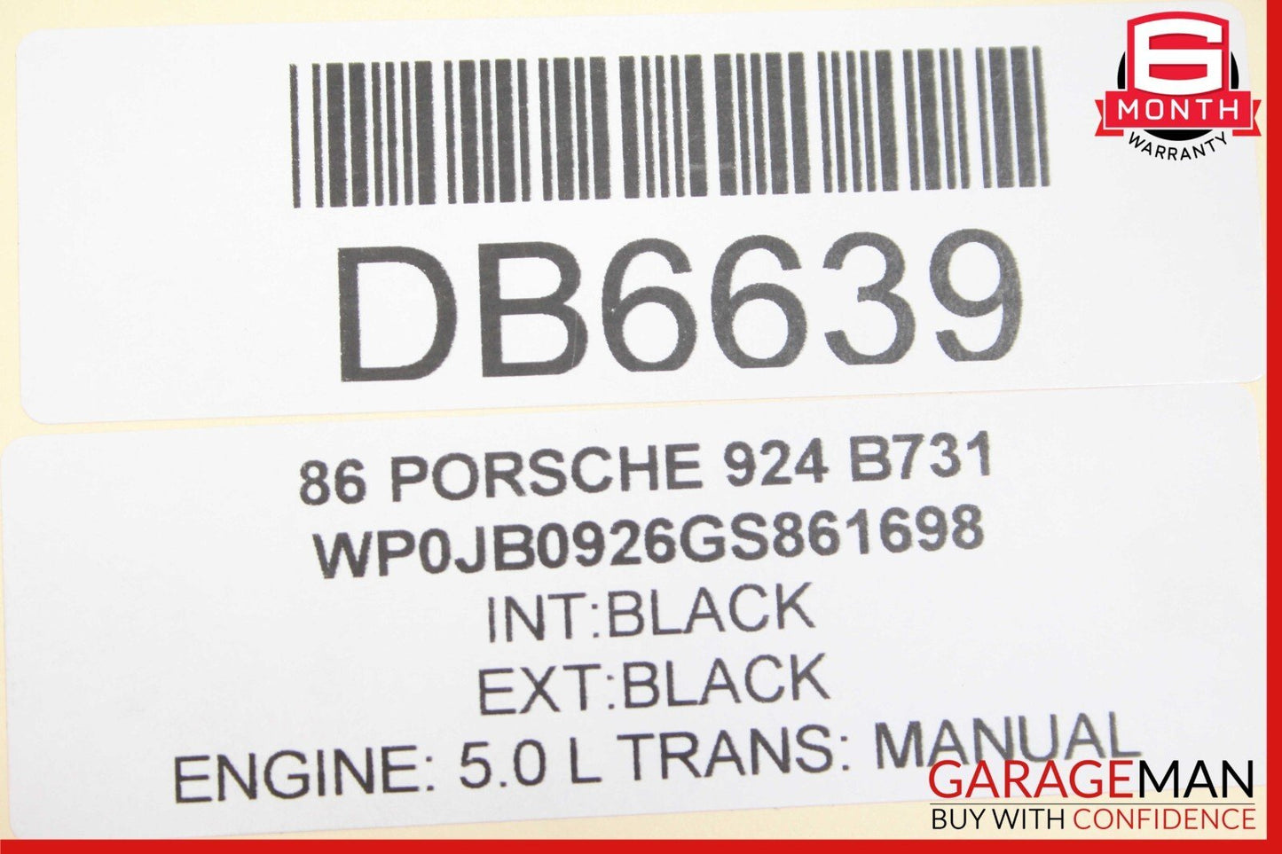 84-91 Porsche 928 Front Left Side Exterior Door Shell Panel Black OEM