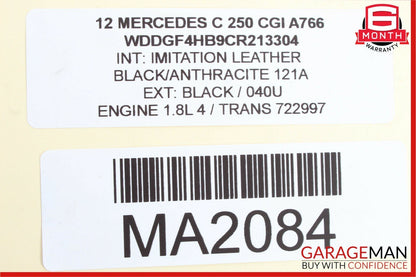 08-15 Mercedes W204 C250 Trunk Lid Latch Lock Actuator w/ Cylinder Mechanism OEM