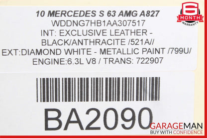 07-13 Mercedes W221 S63 AMG Front Left Side Door Tweeter Speaker Cover Black OEM