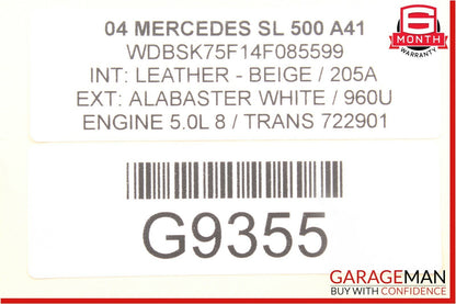 03-08 Mercedes R230 SL500 Front Right Side Seat Adjustment Control Switch