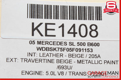 03-12 Mercedes R230 SL500 Headlight Lamp Control Switch Module Trim Panel OEM