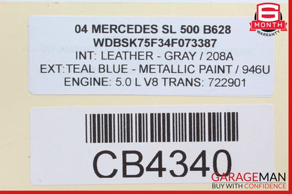 03-06 Mercedes R230 SL500 SL600 Front Right Hydraulic Shock Absorber Strut