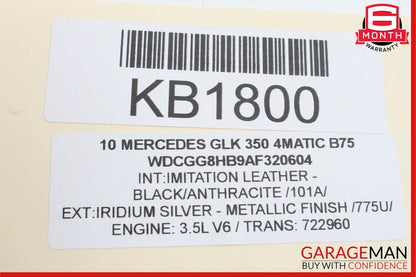 09-15 Mercedes X204 GLK350 Rear Left Driver Side Exterior Door Handle Silver OEM