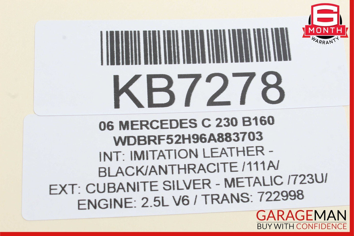 01-07 Mercedes W203 C230 C280 C55 Rear Right Side Door Window Regulator Motor