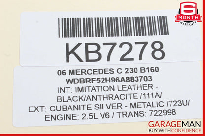 01-07 Mercedes W203 C230 C280 C55 Rear Right Side Door Window Regulator Motor