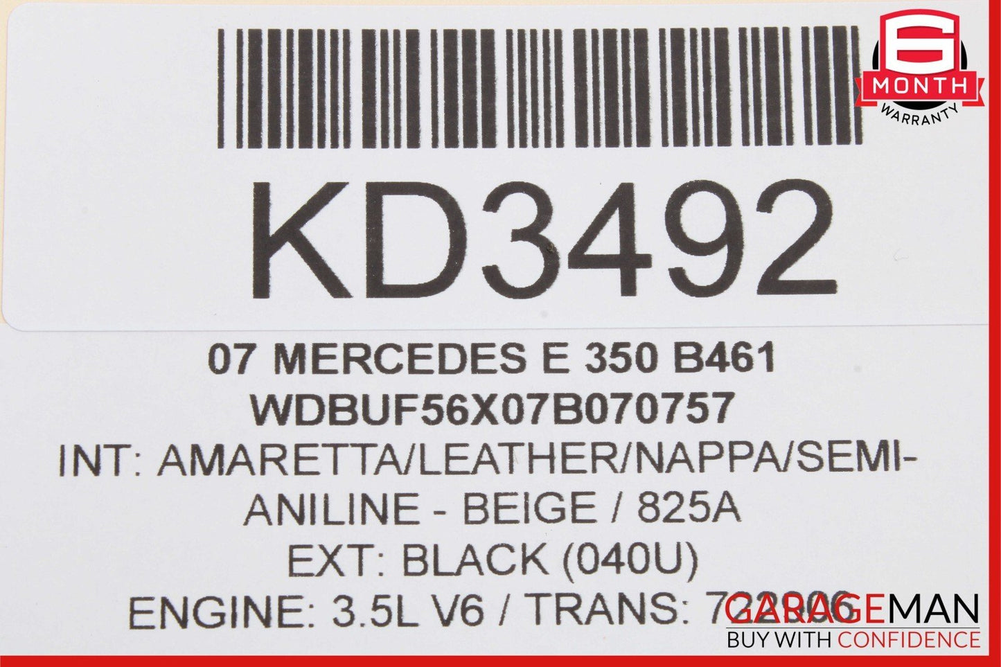 03-09 Mercedes W211 E350 E500 Rear Left Driver Side Door Lock Actuator OEM