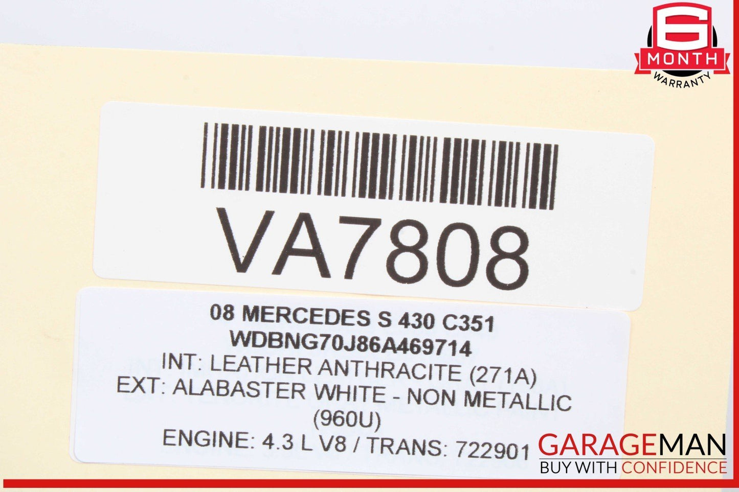 03-06 Mercedes W220 S430 Front Left Driver Side Headlight Lamp Halogen OEM