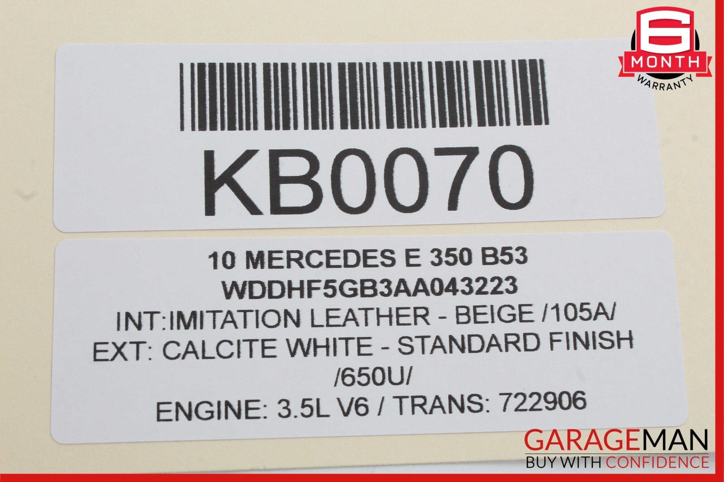10-13 Mercedes W212 E350 E400 E550 Rear Right Side Inner Tail Light Lamp OEM