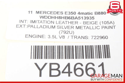 0-17 Mercedes W212 E350 Right Passenger Side Exterior Door Handle Black 2047602434 Genuine