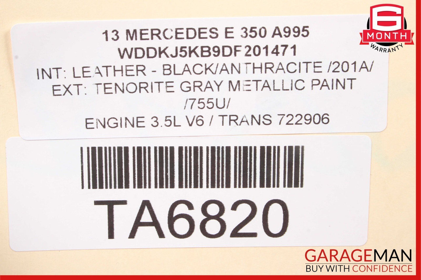10-13 Mercedes W207 E350 Left Side Rocker Skirt Moulding Trim Panel Grey OEM