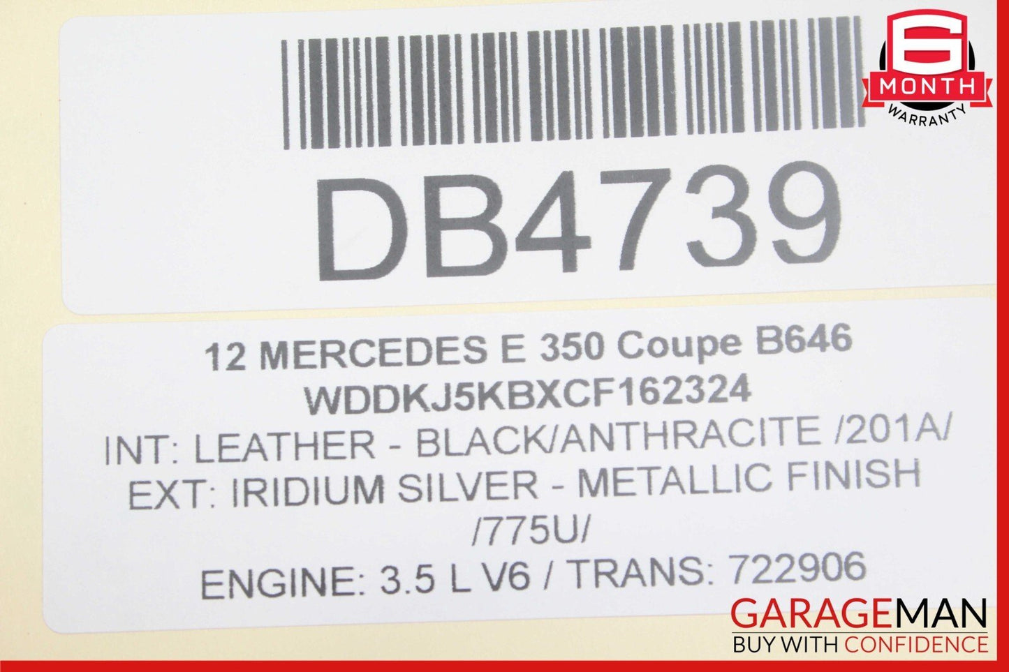 10-17 Mercedes W207 E350 E400 E550 Coupe Trunk Lid Deck Shell Panel Assembly OEM