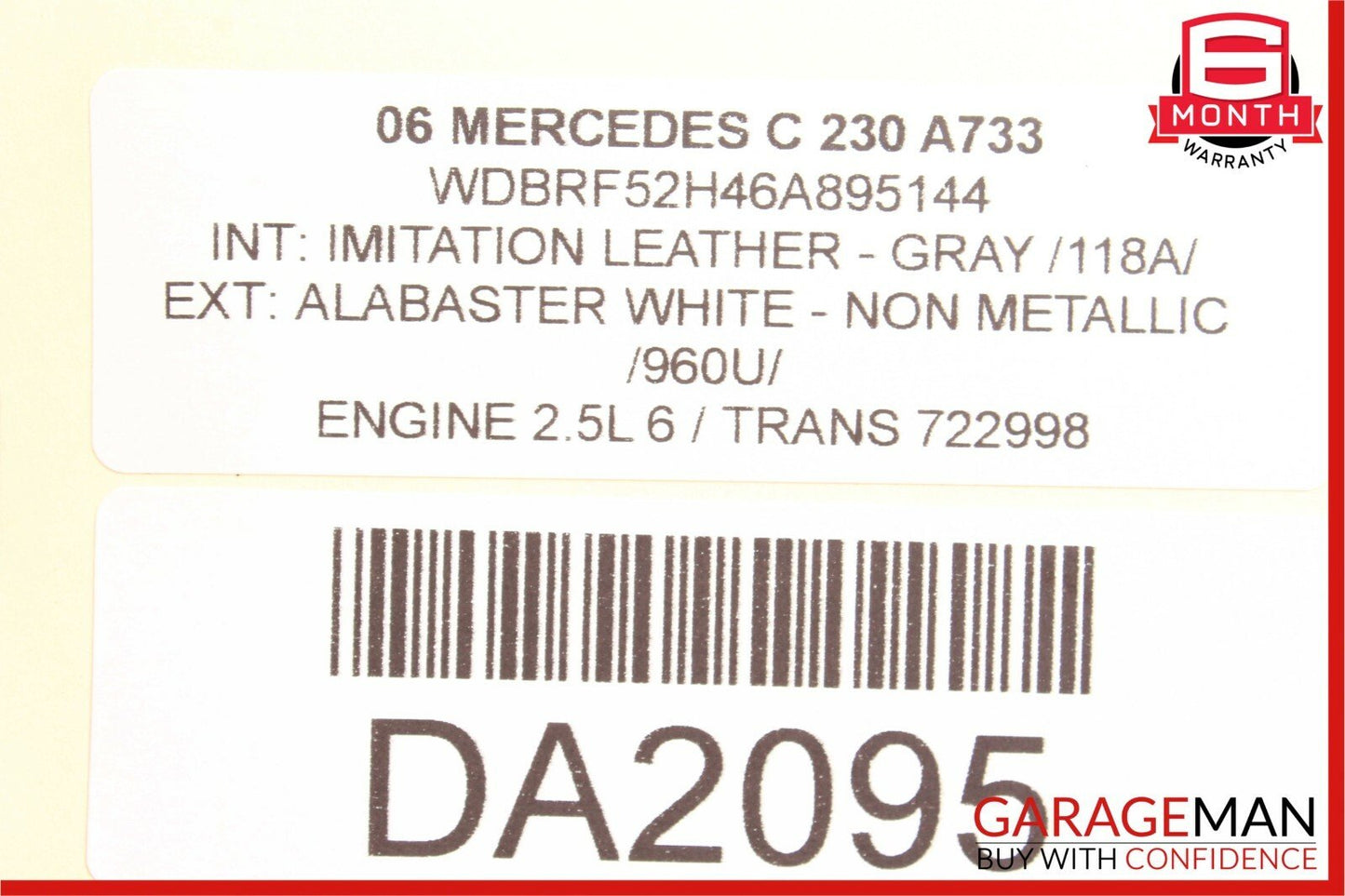 01-07 Mercedes W203 C230 Rear Left Side Door Window Regulator Motor Unit OEM