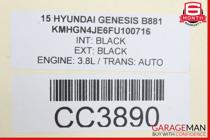 15-16 HYUNDAI GENESIS FRONT LEFT SIDE INTERIOR DOOR PANEL