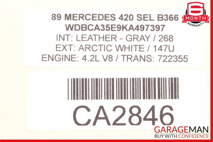 86-91 Mercedes W126 420SEL Rear Left Driver Side Door Lock Latch Actuator OEM