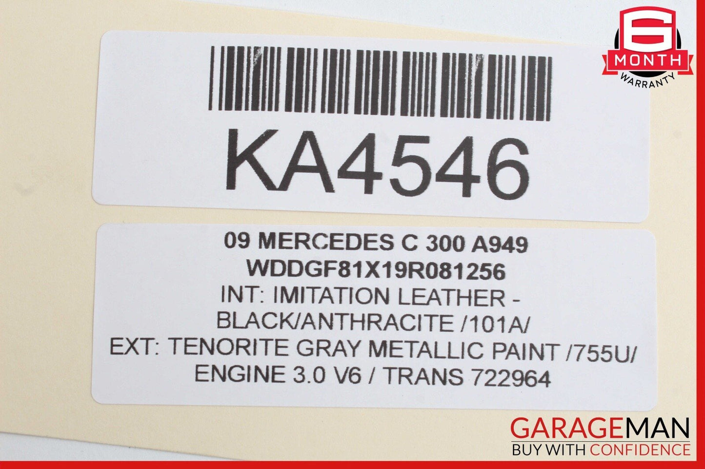08-14 Mercedes W204 C300 C350 C250 Front Left Passenger Seat Belt Black OEM