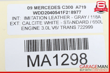 08-11 Mercedes W204 C300 Speedometer Odometer Instrument Cluster Gauge Assembly