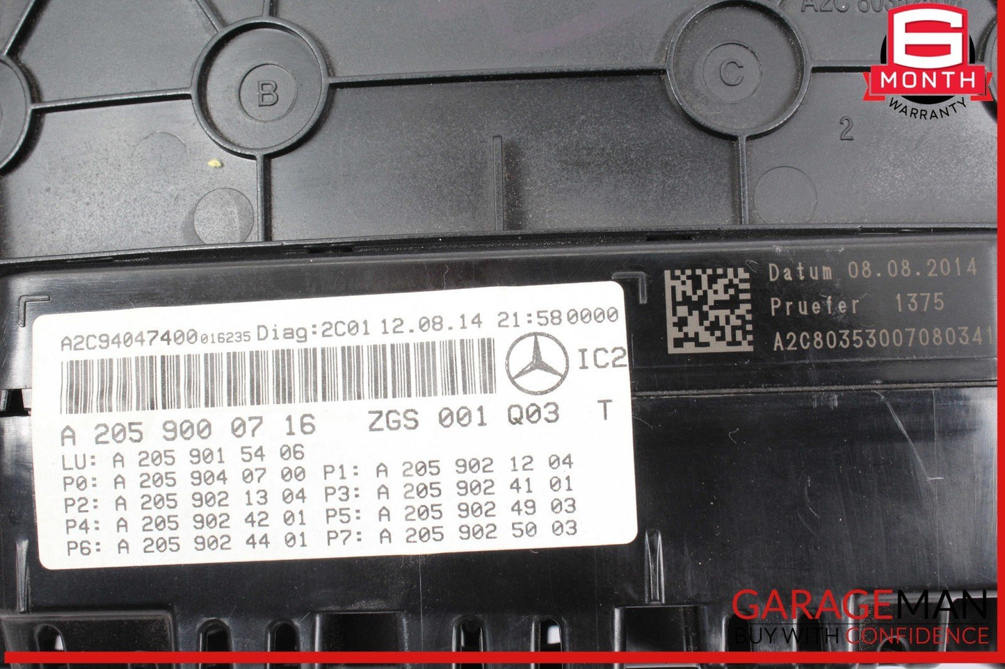 15-18 Mercedes W205 C300 Speedometer Odometer Instrument Cluster Gauge OEM
