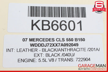06-11 Mercedes W219 CLS550 Rear Left Side Door Control Module 2198200226 OEM