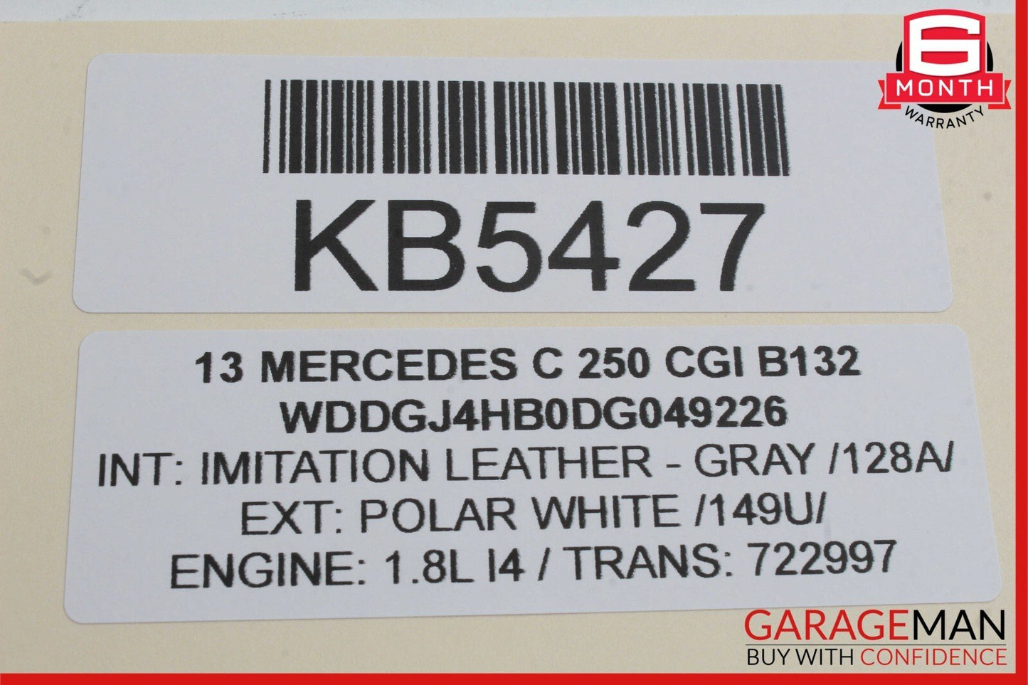 12-14 Mercedes W204 C250 Front / Rear Right Exterior Door Handle Polar White OEM