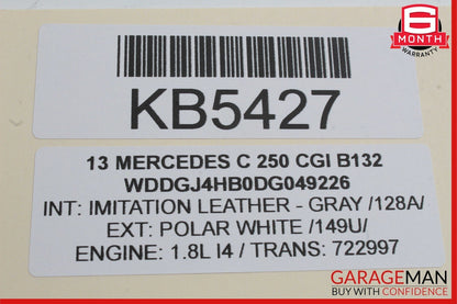 12-14 Mercedes W204 C250 Front / Rear Right Exterior Door Handle Polar White OEM