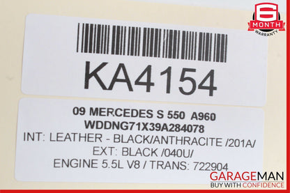 07-13 Mercedes W221 S550 Rear Right Side Keyless Go Exterior Door Handle Black