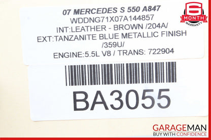07-13 Mercedes W221 S450 S550 Rear Right Keyless Go Door Lock Latch Actuator