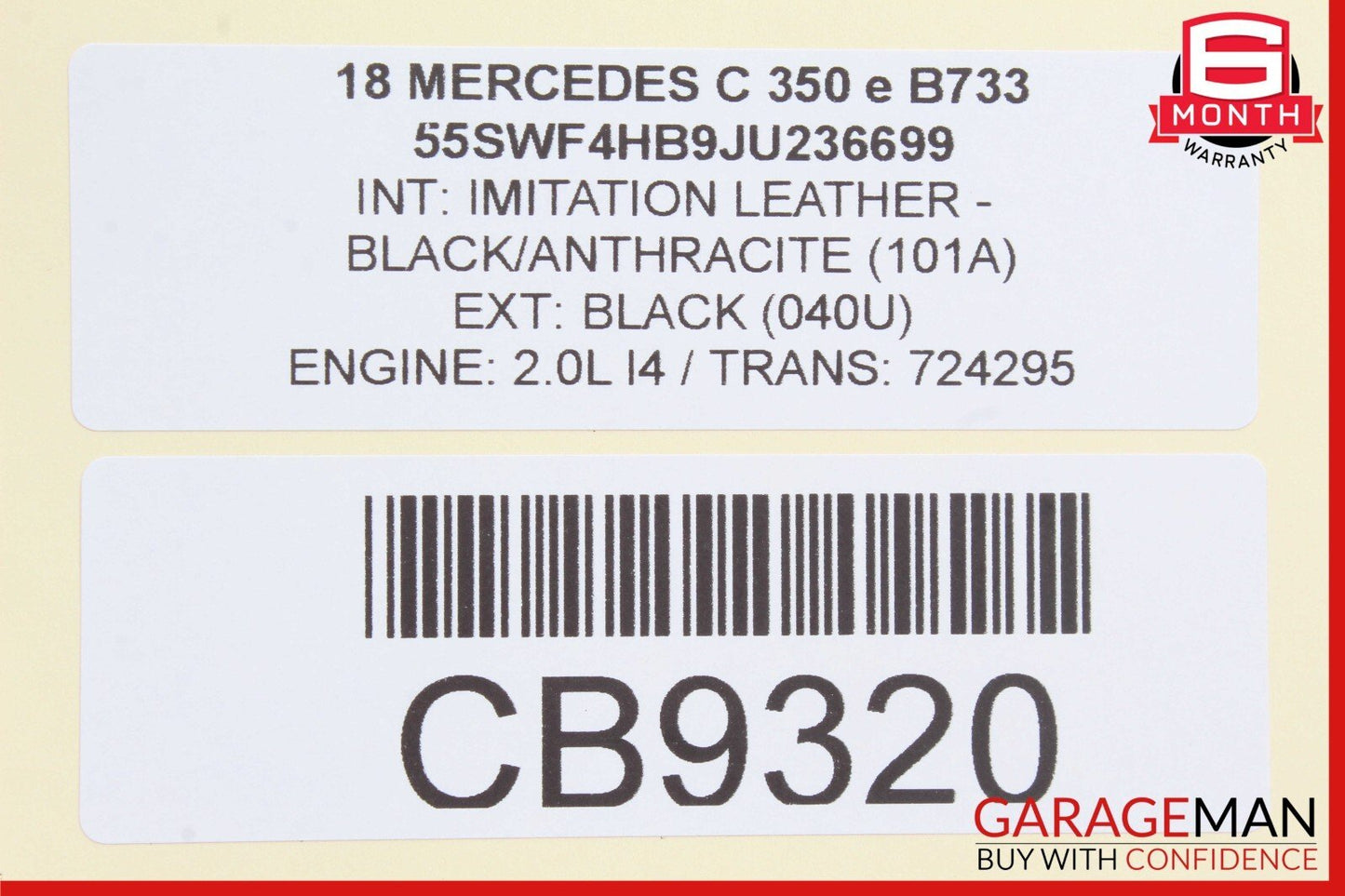 15-18 Mercedes W205 C350e C63 AMG Rear Left Side Door Window Regulator Motor OEM