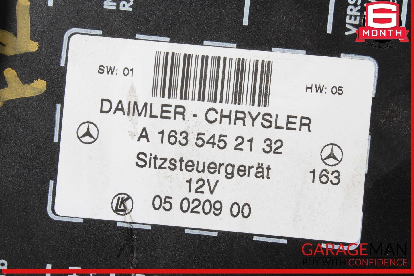 98-05 Mercedes W163 ML500 ML320 ML55 AMG Front Right / Left Seat Control Module