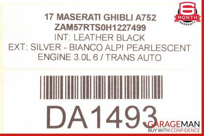 14-17 Maserati Ghibli Front Right Passenger Exterior Door Handle Assembly Chrome