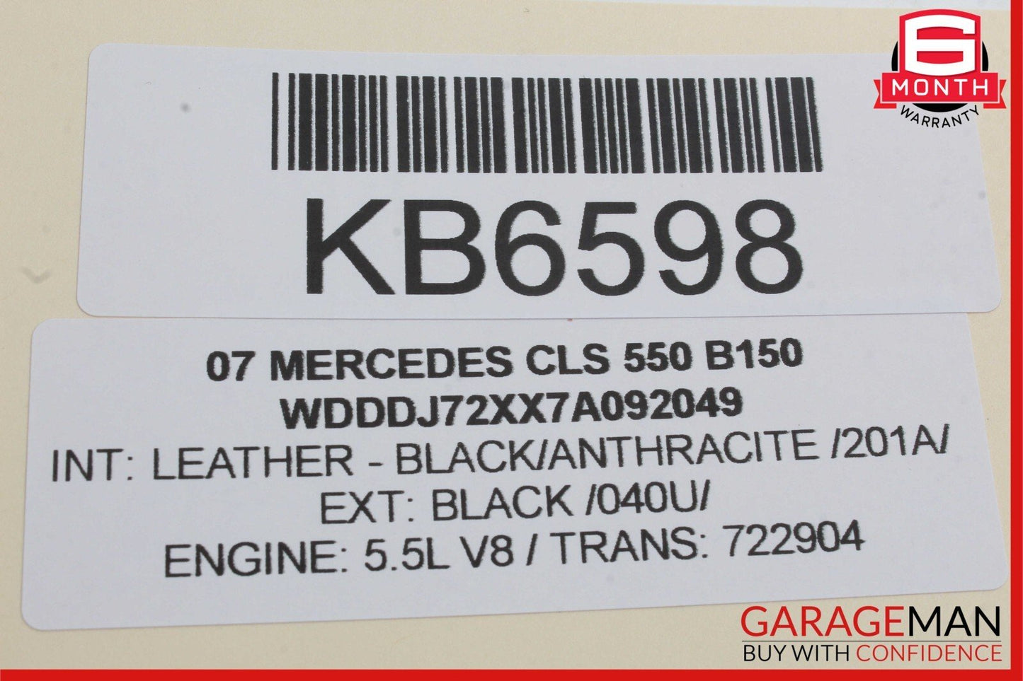 06-11 Mercedes W219 CLS550 Front Right Side Door Window Regulator Motor Unit OEM