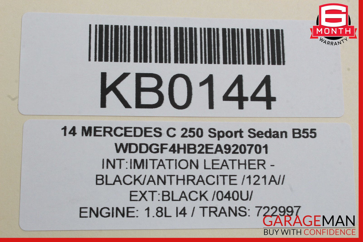 08-14 Mercedes W204 C250 C300 Rear Left Door Window Regulator Motor OEM