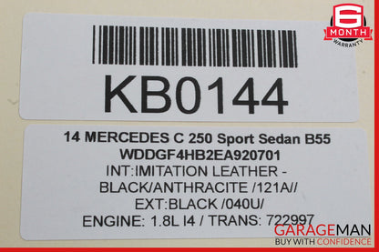 08-14 Mercedes W204 C250 C300 Rear Left Door Window Regulator Motor OEM