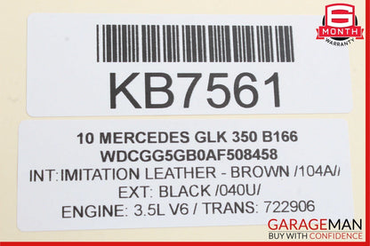 10-12 Mercedes X204 GLK350 Dashboard Screen Display Trim Cover Black OEM