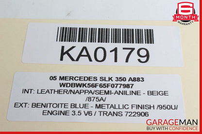 03-09 Mercedes R350 SLK350 ML450 Sirius Satellite Radio Receiver Module Unit OEM