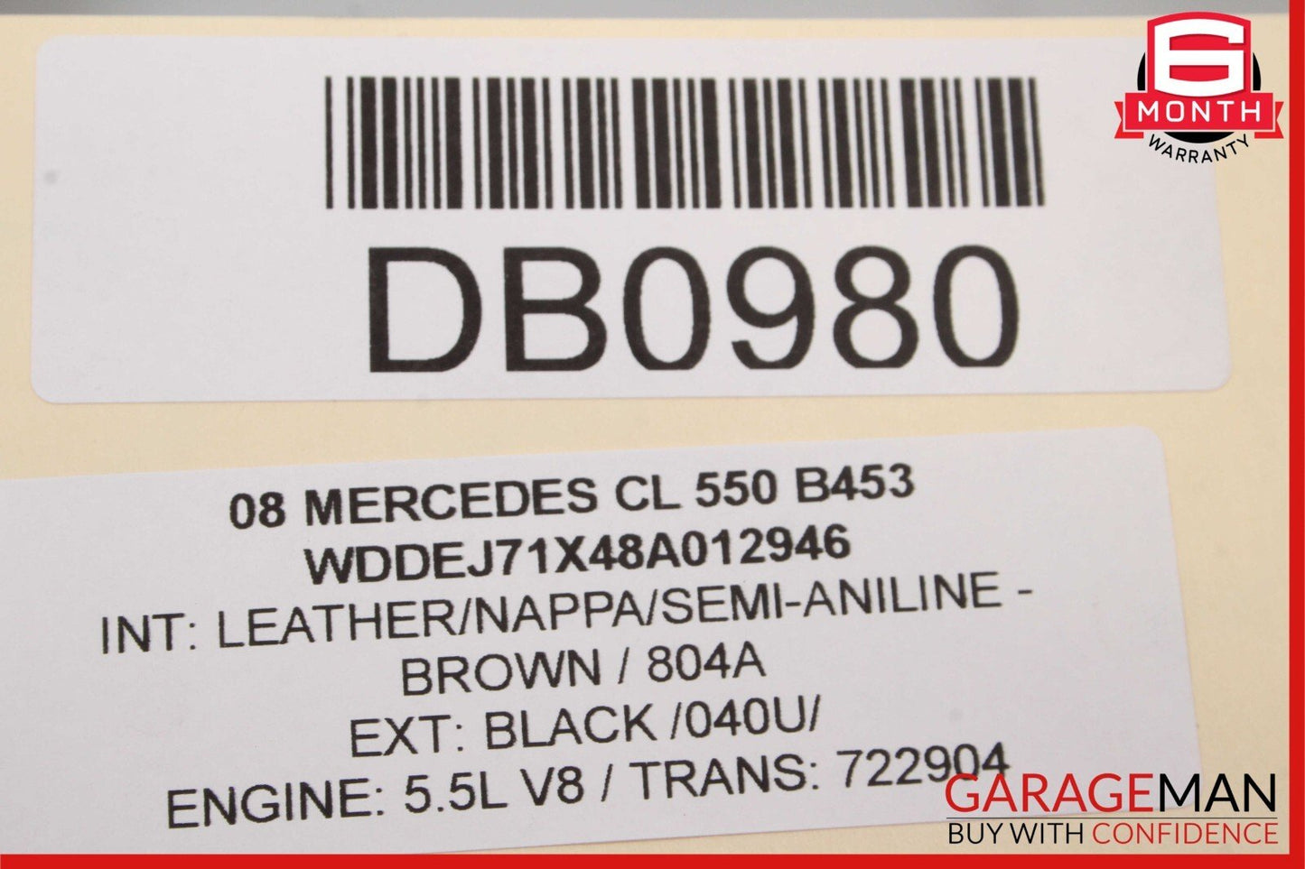 07-14 Mercedes W216 CL550 CL65 Front Right Side Exterior Door Shell Panel Black