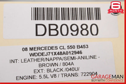 07-14 Mercedes W216 CL550 CL65 Front Right Side Exterior Door Shell Panel Black