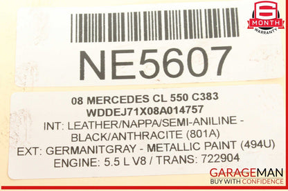 07-14 Mercedes W216 CL550 S600 Front Left ABC Hydraulic Suspension Shock Line