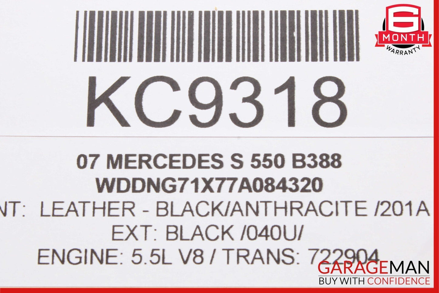 07-13 Mercedes W221 S550 S500 S63 AMG Rear Right Window Regulator Motor OEM