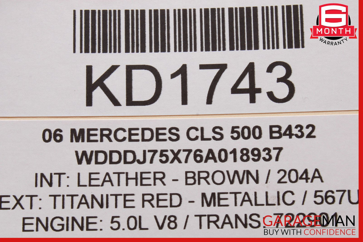03-11 Mercedes W219 CLS500 Front Right Side Lower Wishbone Control Arm OEM