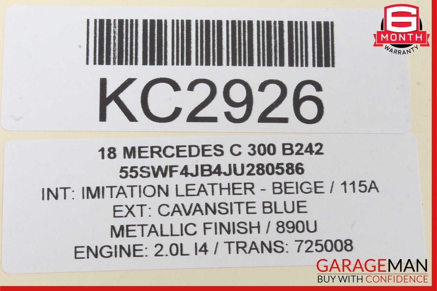 15-20 Mercedes W205 C300 C350e Rear Right Side Door Lock Latch Actuator OEM