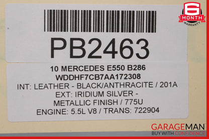 10-18 Mercedes W212 E350 CLS400 CLS550 Rear Subframe Sub Frame Crossmember OEM