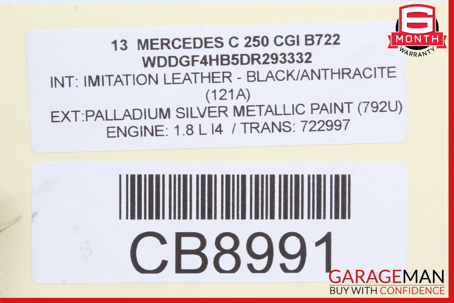 12-16 Mercedes W204 C250 SLK250 SLK350 Tranny Transmission Oil Cooler OEM
