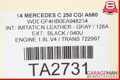 10-14 Mercedes W204 C250 Front Bumper Cover Impact Crash Bar Rebar