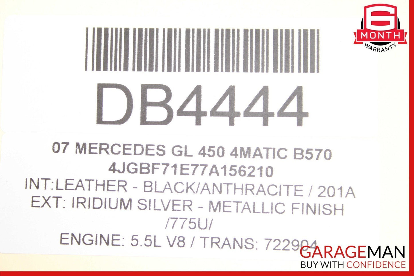 07-12 Mercedes GL450 ML550 7G Tranny Automatic Transmission 722.904 AWD 181k