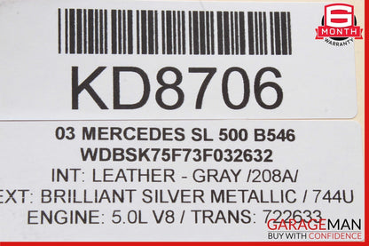 03-08 Mercedes R230 SL500 SL550 Front Left Bumper Support Reinforcement Bracket