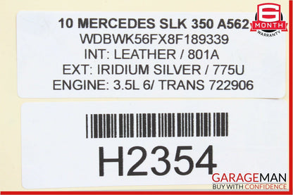 05-11 Mercedes R171 SLK350 Center Dash A/C AC Air Vent Trim Grille Set of 3 Pc