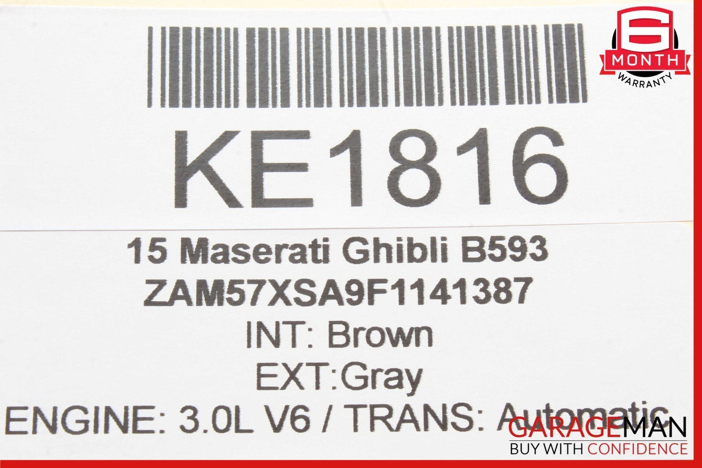 14-17 Maserati Ghibli Front Left or Right Seat Headrest Head Rest OEM