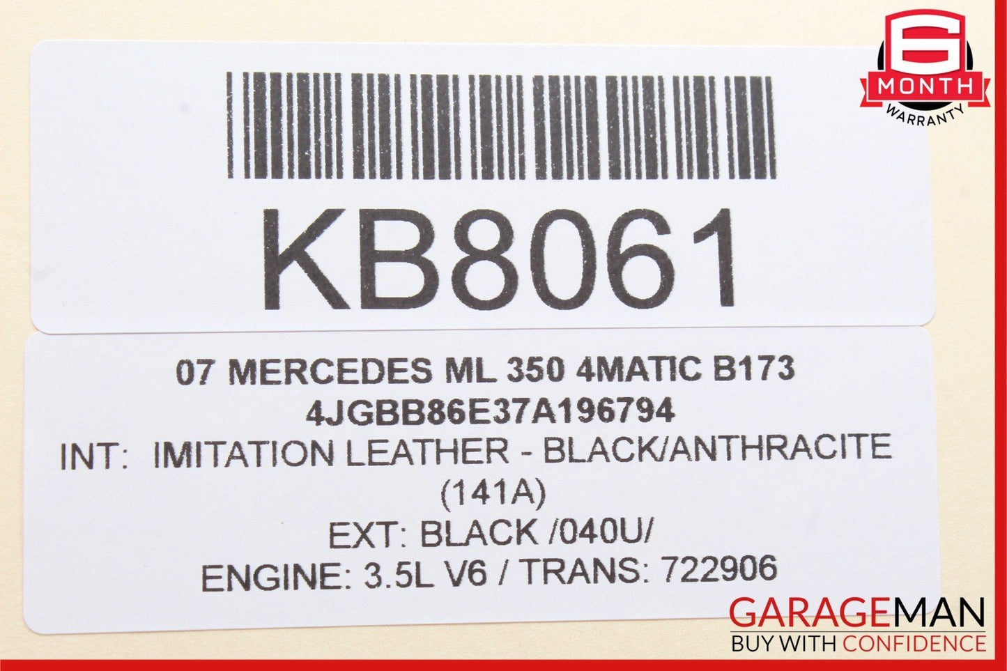 06-13 Mercedes W164 ML350 4MATIC TPMS Tire Pressure Control 1645403762 OEM